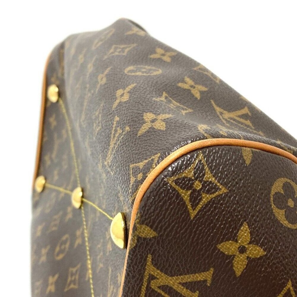 AUTHENTIC LOUIS VUITTON M40144 Monogram TivoliGM Semi-Shoulder Hand Bag Brown - Picture 4 of 6